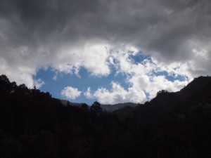 昨日の昼光景，晴れ・霰(ｱﾗﾚ)・雪・雨・晴れ(星空)，っと・・何でもアリの天候でしたヨ