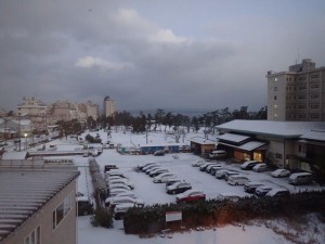 能登・和倉は雪でした