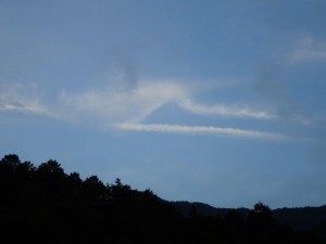 先日，根須木上空にこんな雲が