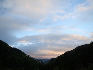 夕刻，25番・二本杉遠景