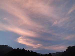 凄いでしょ！？先日の夕陽・根須木沢