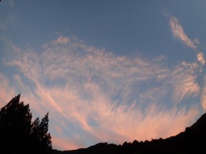 昨日(0913)の根須木・夕日です